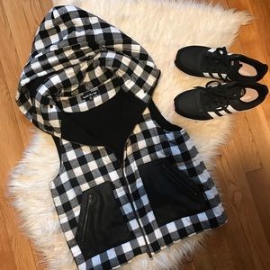 Plaid Hooded Vest